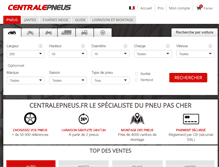 Tablet Screenshot of centralepneus.fr